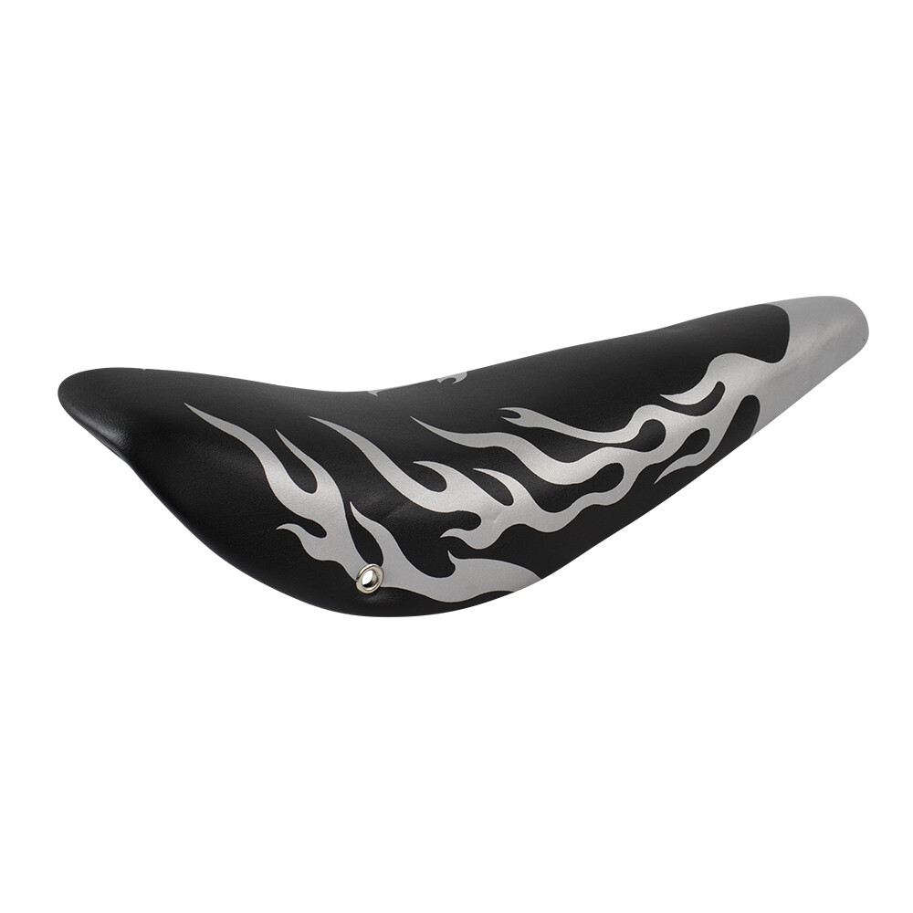 ENIX Lowrider Classic 20″ Banana Saddle Black With Silver Flames