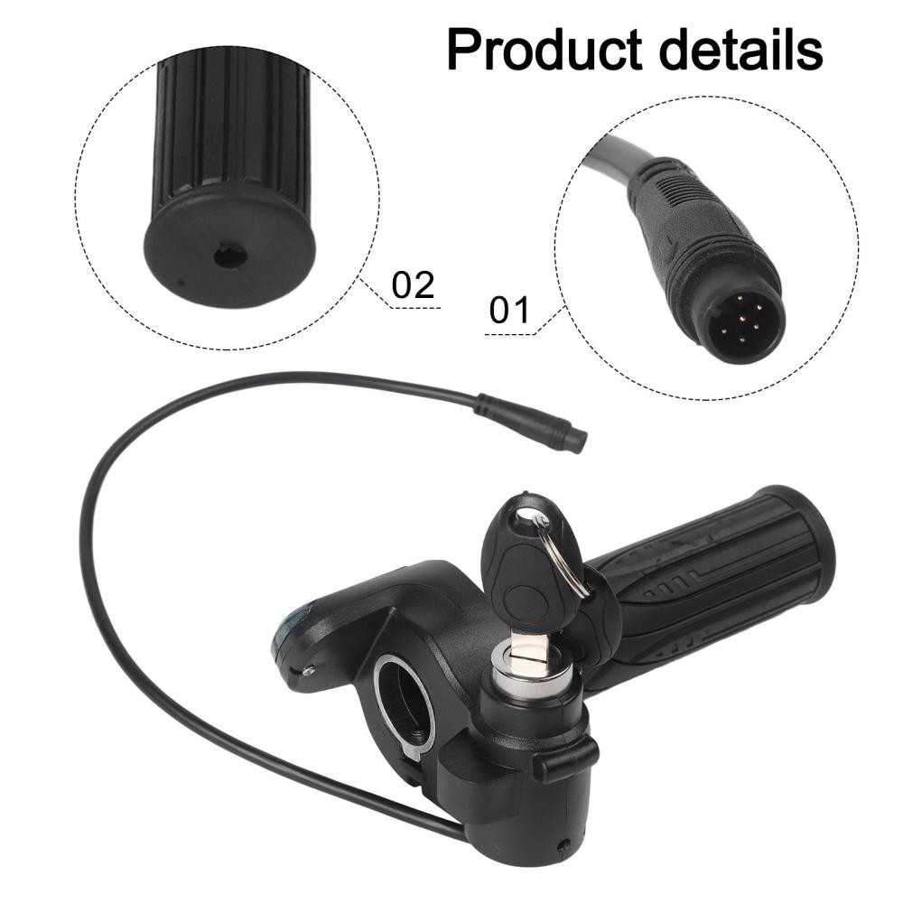 Electric Scooter Throttle Grip With Waterproof 6 Pin Interface For E Bike 48 [