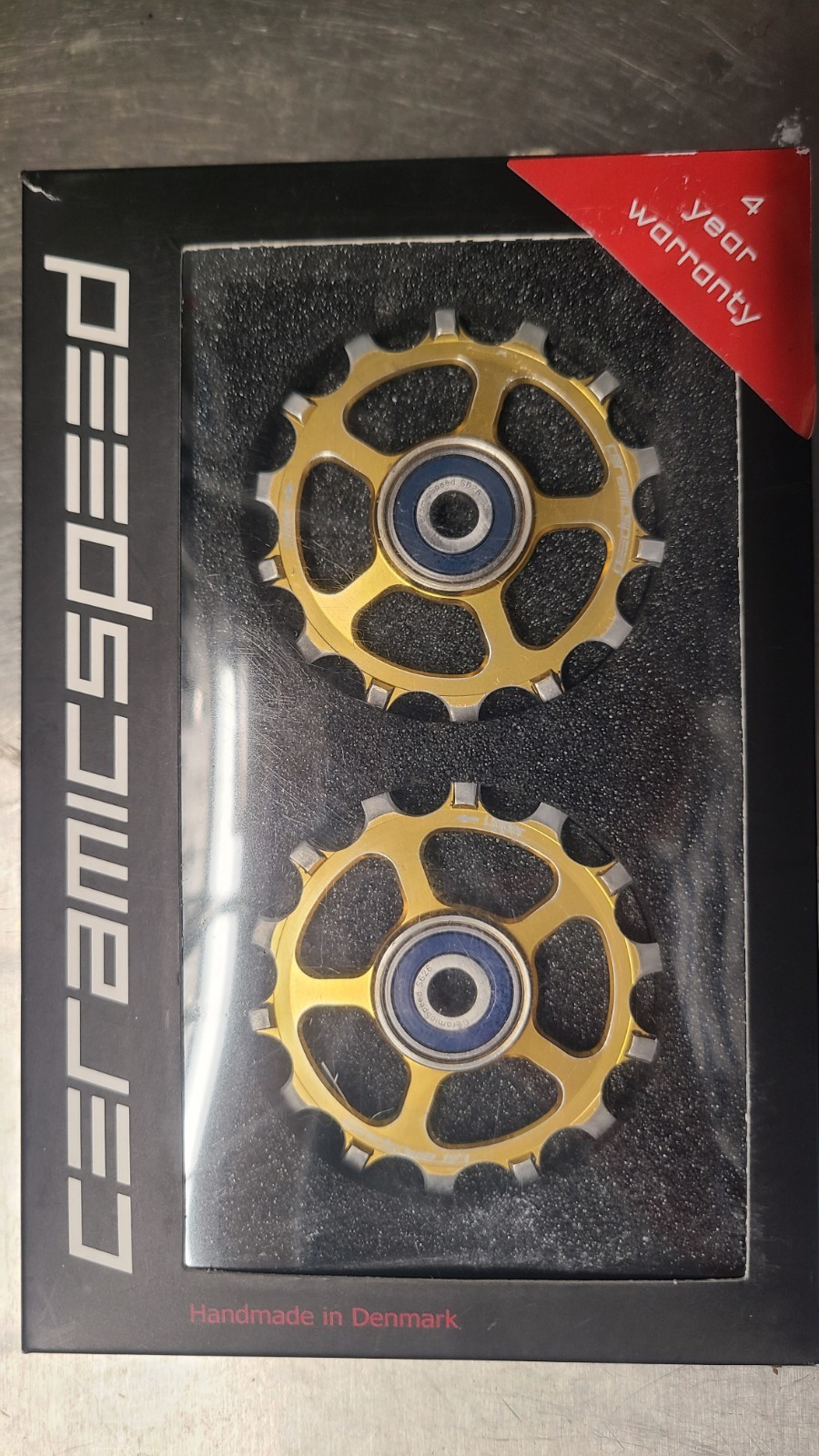CERAMICSPEED Derailleur MTB Pulley Jockey Wheels SRAM AXS Eagle 12-Speed Gold