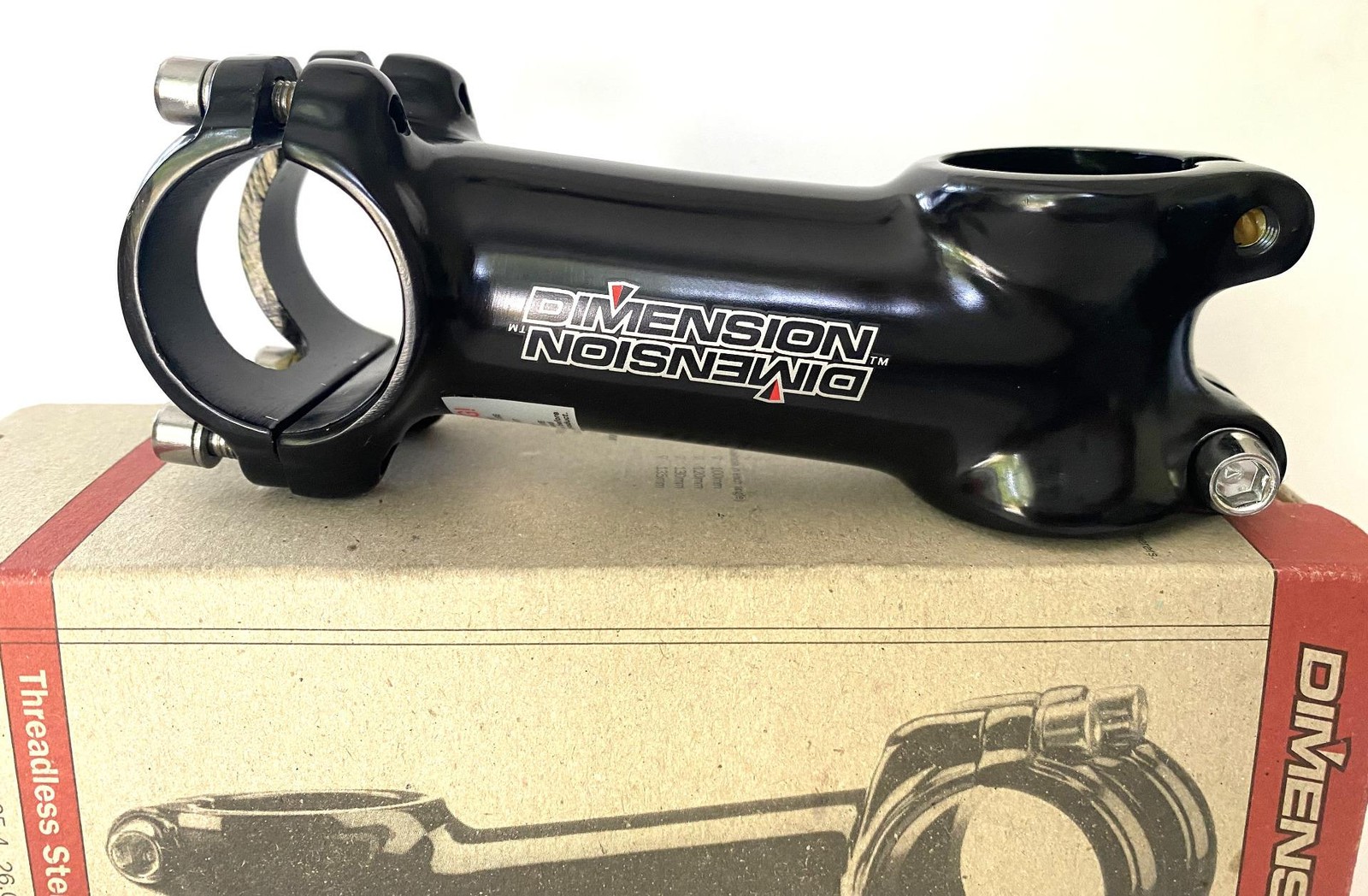 new DIMENSION threadless STEM 90mm 97° black 28.6 steerer 31.8 handlebar