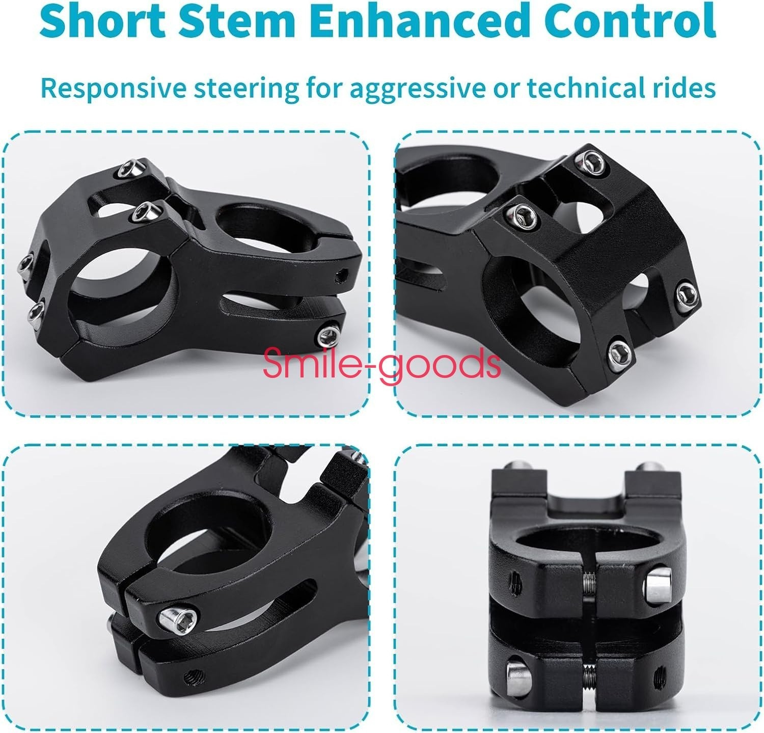 Bicycle Aluminum Alloy Short Handlebar Stem 31.8mm MTB Road Bike Handlebar Stem