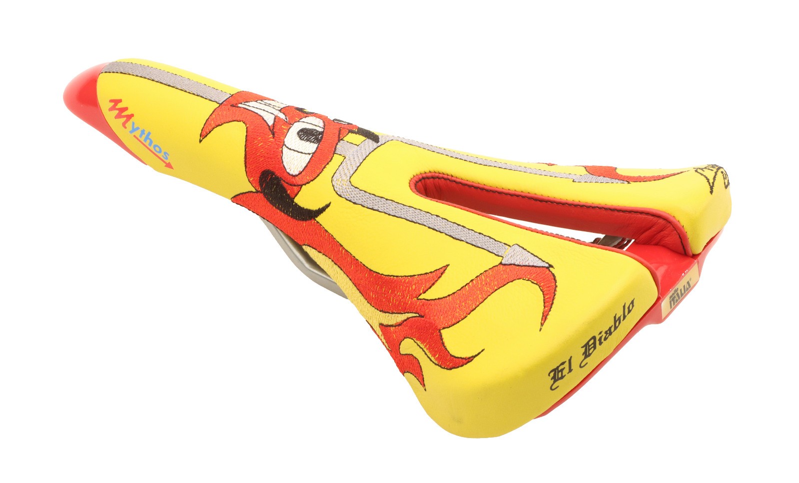 Selle Italia Mythos Saddle Claudio Chiappucci El Diablo Yellow/Red NIB NOS NEW