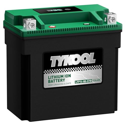 LFP12V Lithium Battery, Replaces YTX14-BS, 400CCA 8Ah Fits for 14-BS-STD