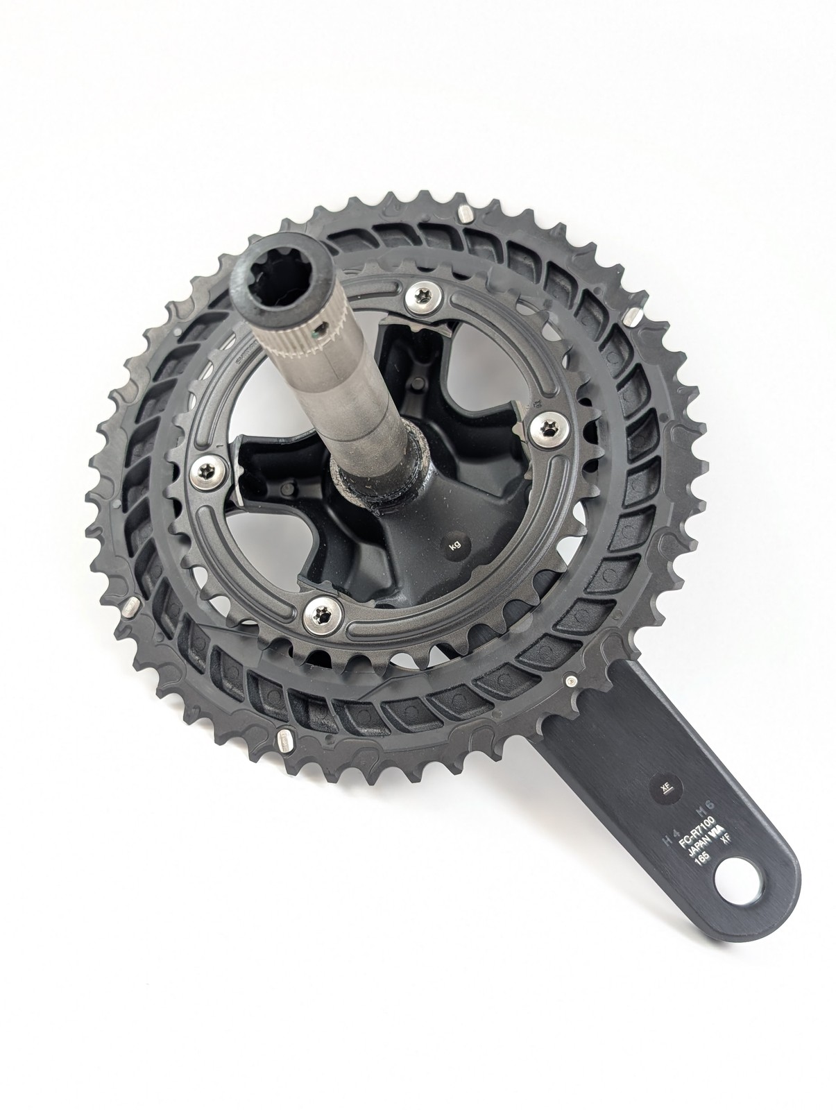Shimano 105 FC-R7100 Crankset 12-Speed 165mm 50/34T Double Hollowtech II Black