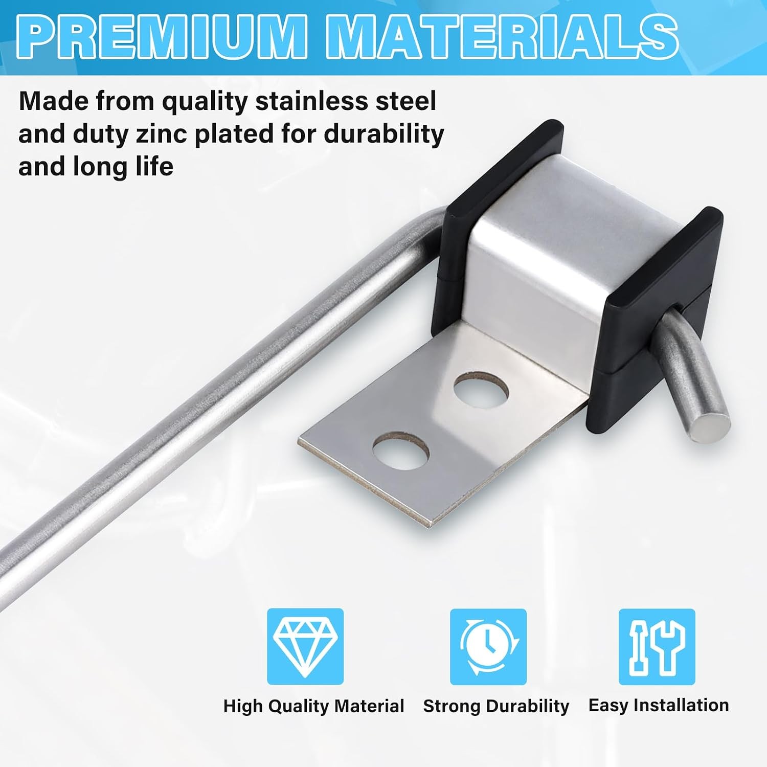 Universal Stainless Steel Heavy Duty Exhaust Hanger Rod 4 Pack Clamp Bracket