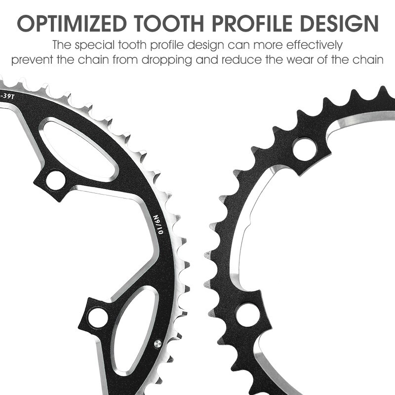 WEST BIKING Road Bike 130 BCD 39/53T Double Chainrings Tooth Plate 9/10/11 Speed