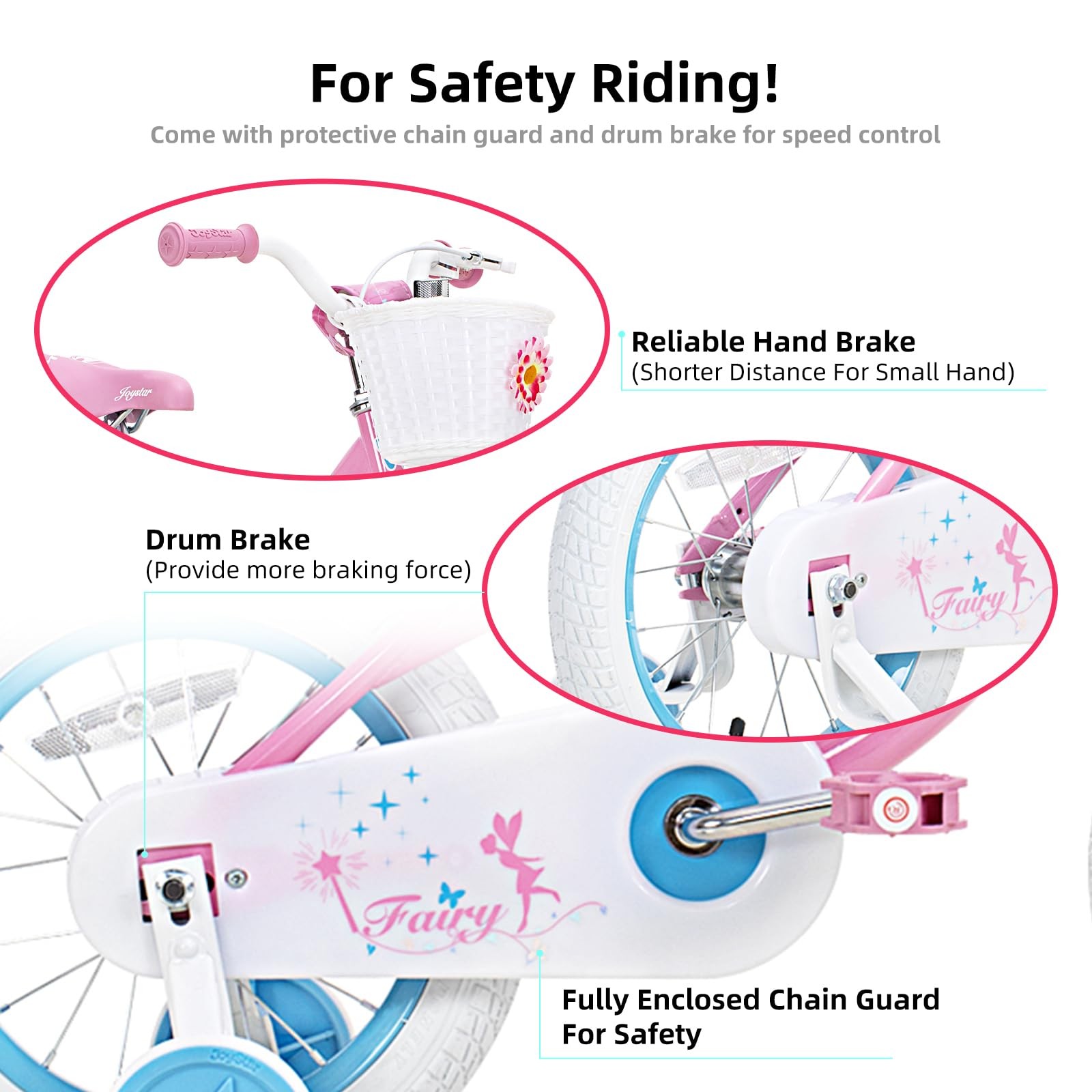Joystar 16 Inch Kids Bike For Ages 4 5 6 Years Girls Toddler Bike Training For