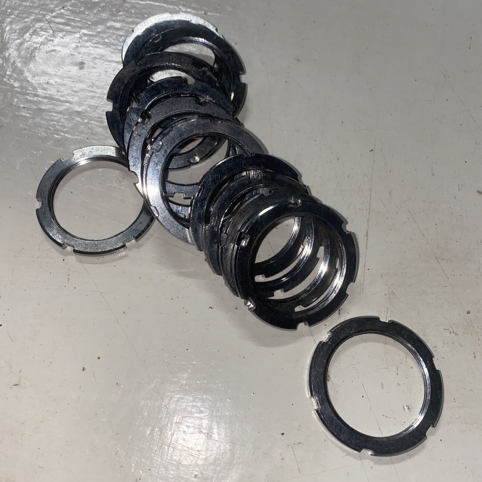 FIXED GEAR LOCKRING Six 6 Notch TRACK Silver Lock Ring 32mm