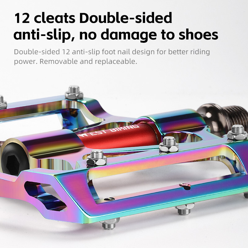 WEST BIKING 3 Sealed Bearing Bicycle Pedals Aluminum Bike Pedals 9/16 in a Pair