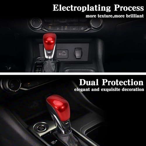 Car Gear Shift Knob Cover Compatible with Nissan Sentra Altima 2020 2021 Red