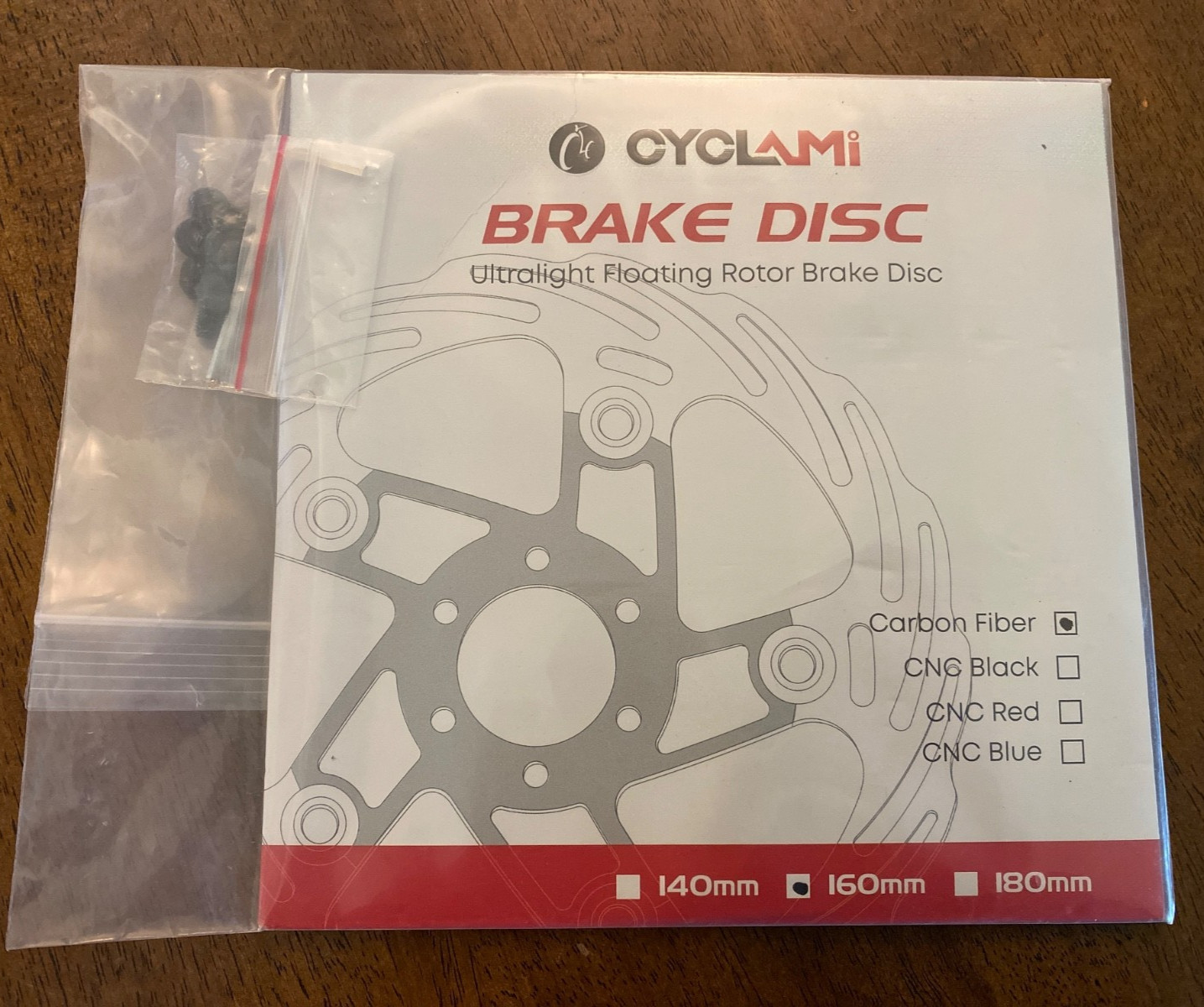Cyclami Ultralight Floating Rotor Brake Disc 160mm Carbon Fiber Steel New
