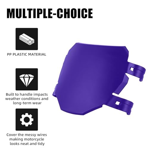 Front Number Plate for Ebike,Electric Dirt Bike Plate 9.06″Lx 6.69″W Purple