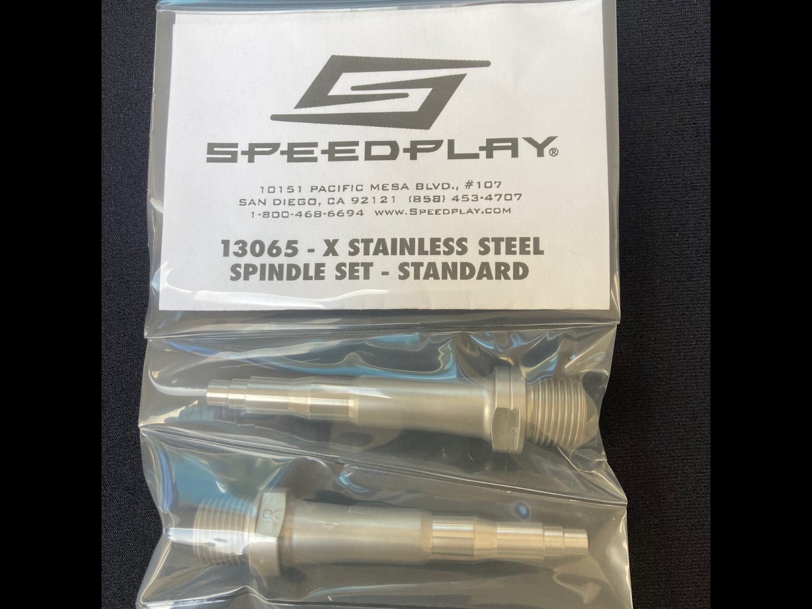 Speedplay X/2 Stainless Steel Spindle Set – Standard (53mm), for X2 pedals, new