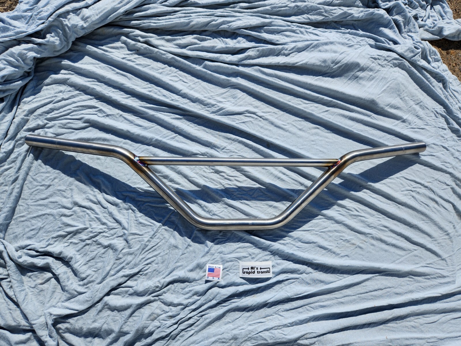 New Al’s Rapid Transit Stainless Steel Cruiser Bars Kos Kruiser BMX No Knurl