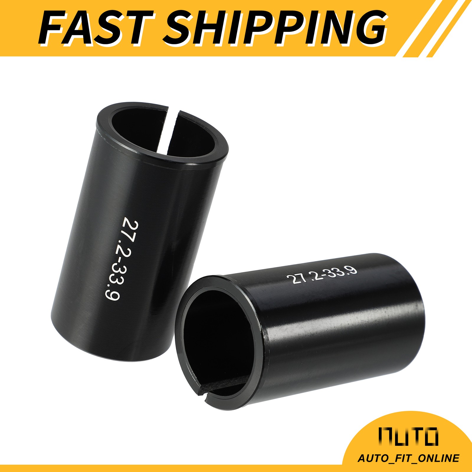 2 Pcs 27.2mm to 33.9mm Bicycle Seat Post Tube Adapter Reducing Sleeve