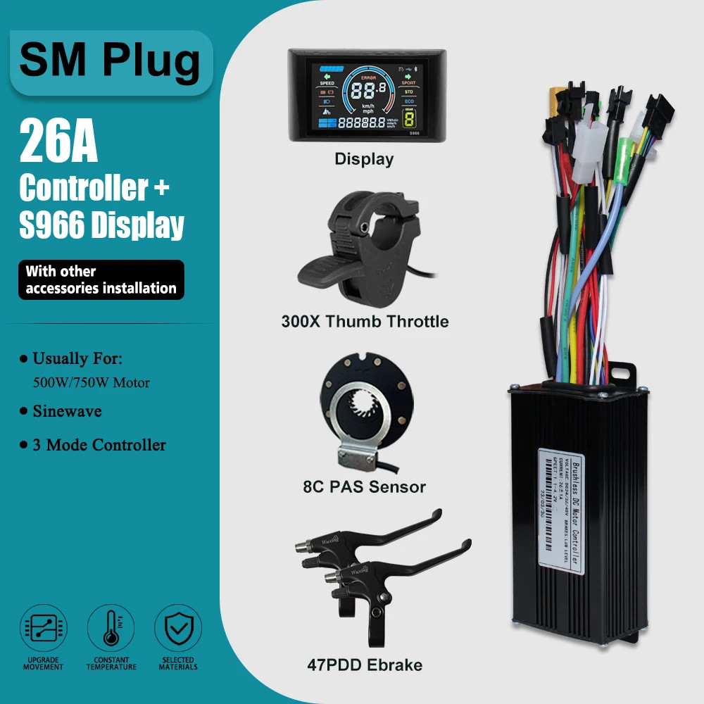 E-bike Three-Mode Controller Sine Wave with LCD Display and Learning Function