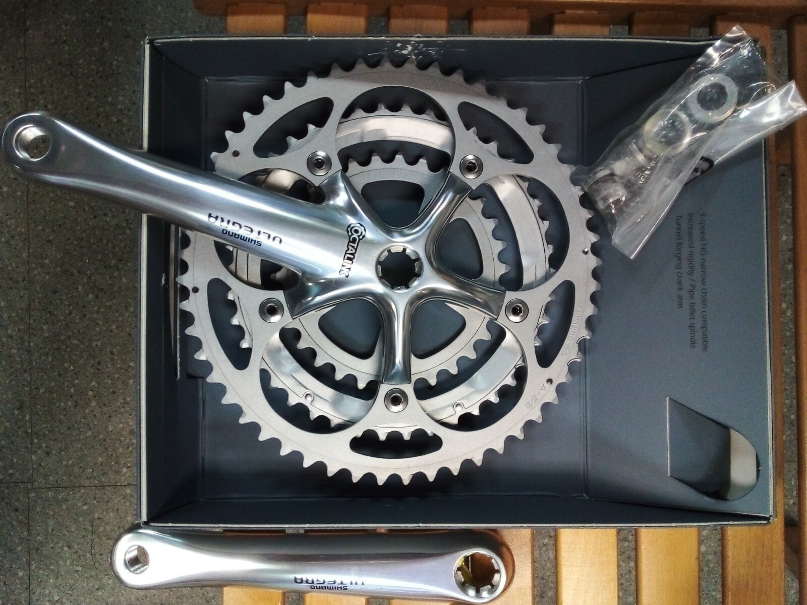 Shimano Ultegra model FC6503 front chainwheel set.