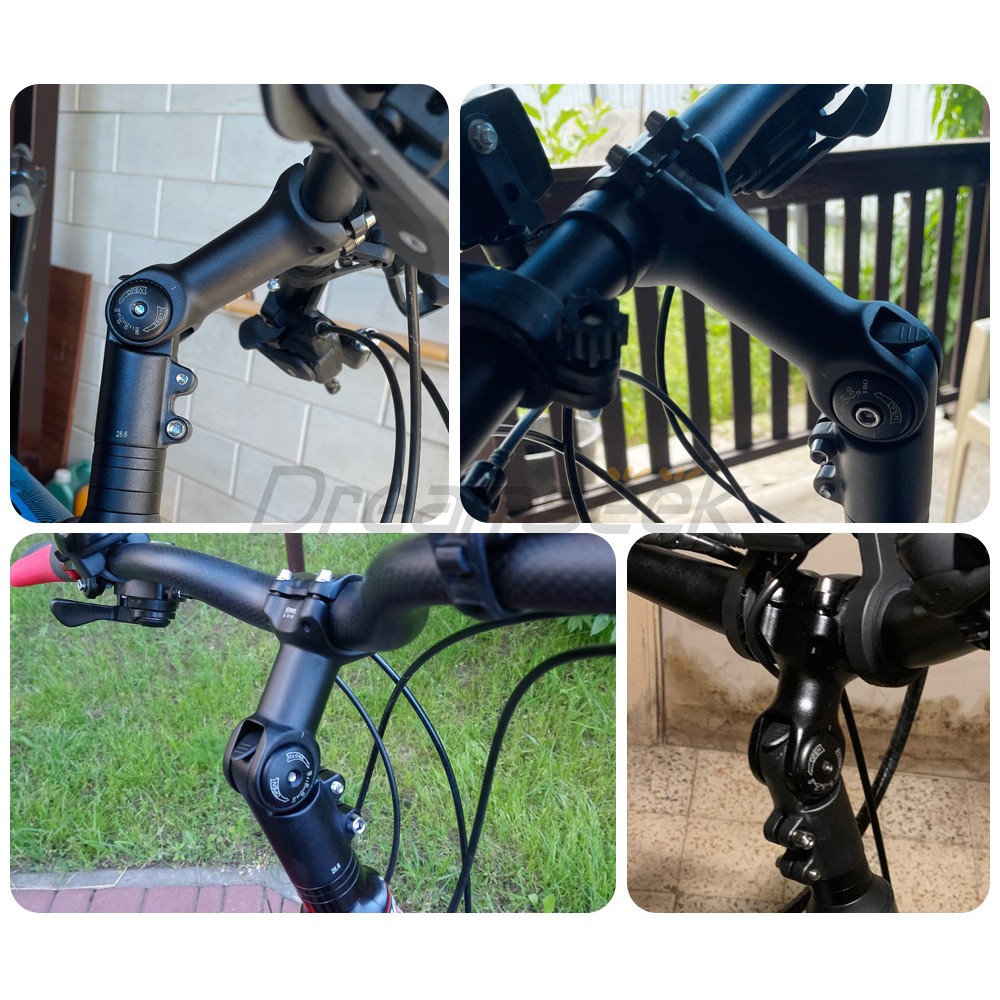 Bike Adjustable Stem MTB Road Bicycle Handlebar Riser 90-180 Degree 25.4/31.8mm