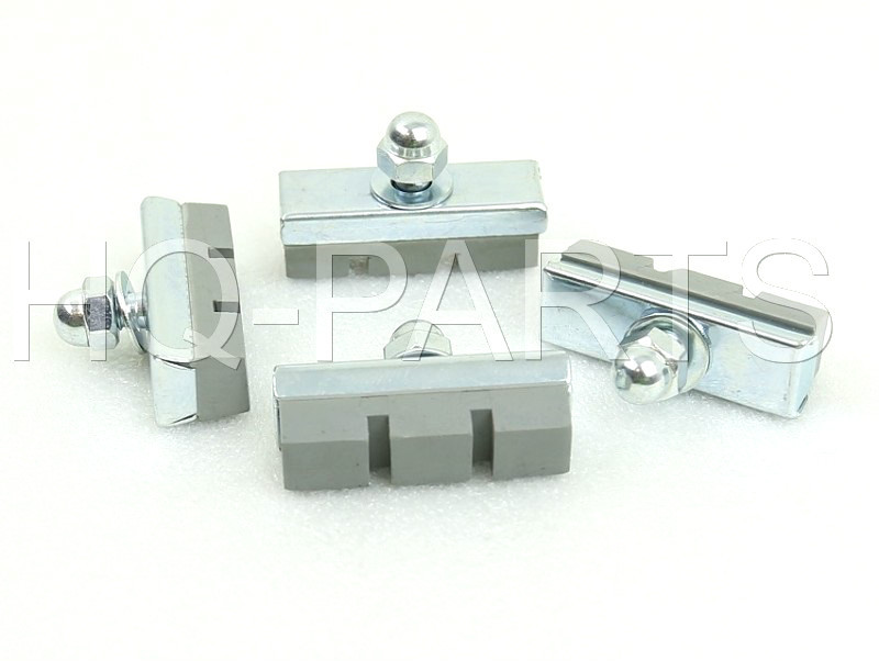 NEW 4-PACK BOLT ON BICYCLE BIKE 10 SPEED GRAY RUBBER BRAKE PADS SHOES