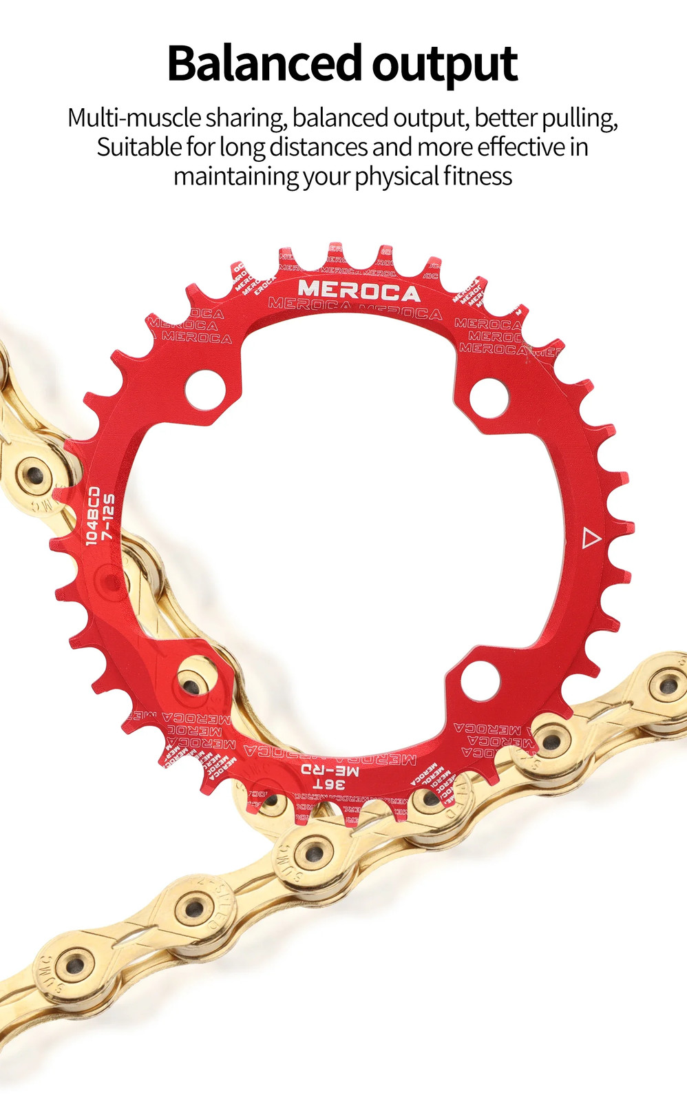 104BCD MTB Chainring Round Narrow Wide Mountain 38T Bicycle Crankset Chainwheel