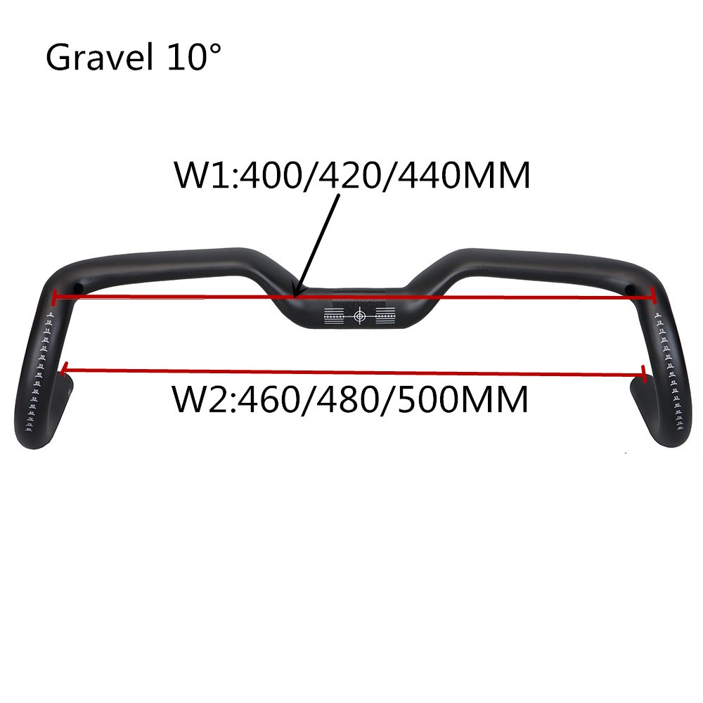 BALUGOE Carbon Road Bike Handlebar Internal Cable 14° Flared Drop Bar