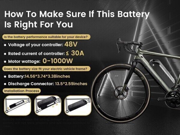 36V 52V Hailong Lithium Battery 48V 10/15/20Ah For 0W-2000W Electric Bike eBike