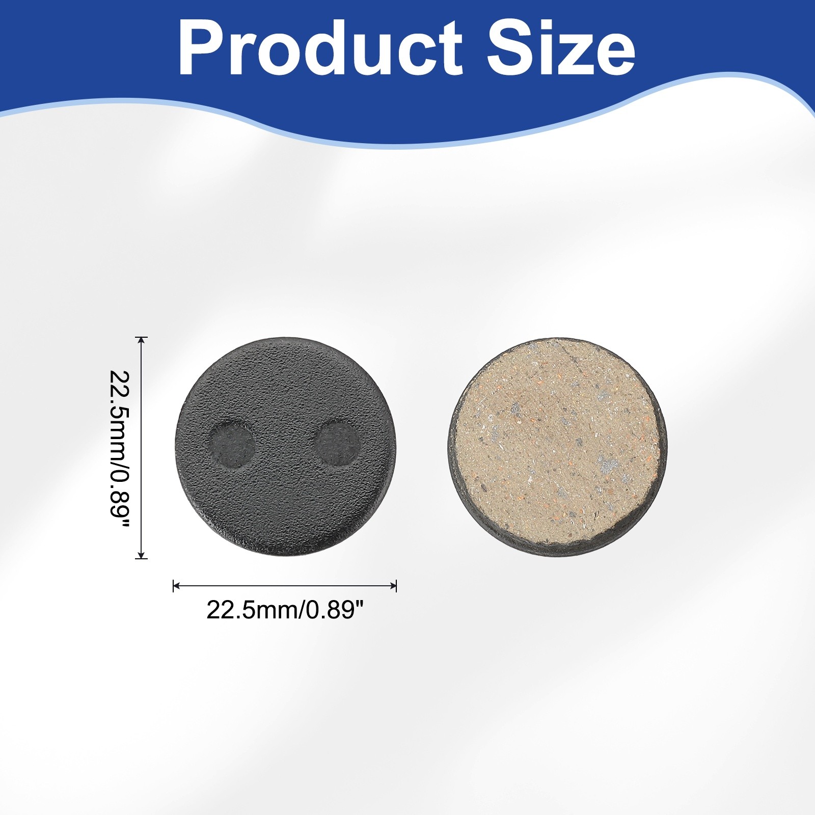Disc Brake Pad 0.89″ Bike Brake Pads, Black