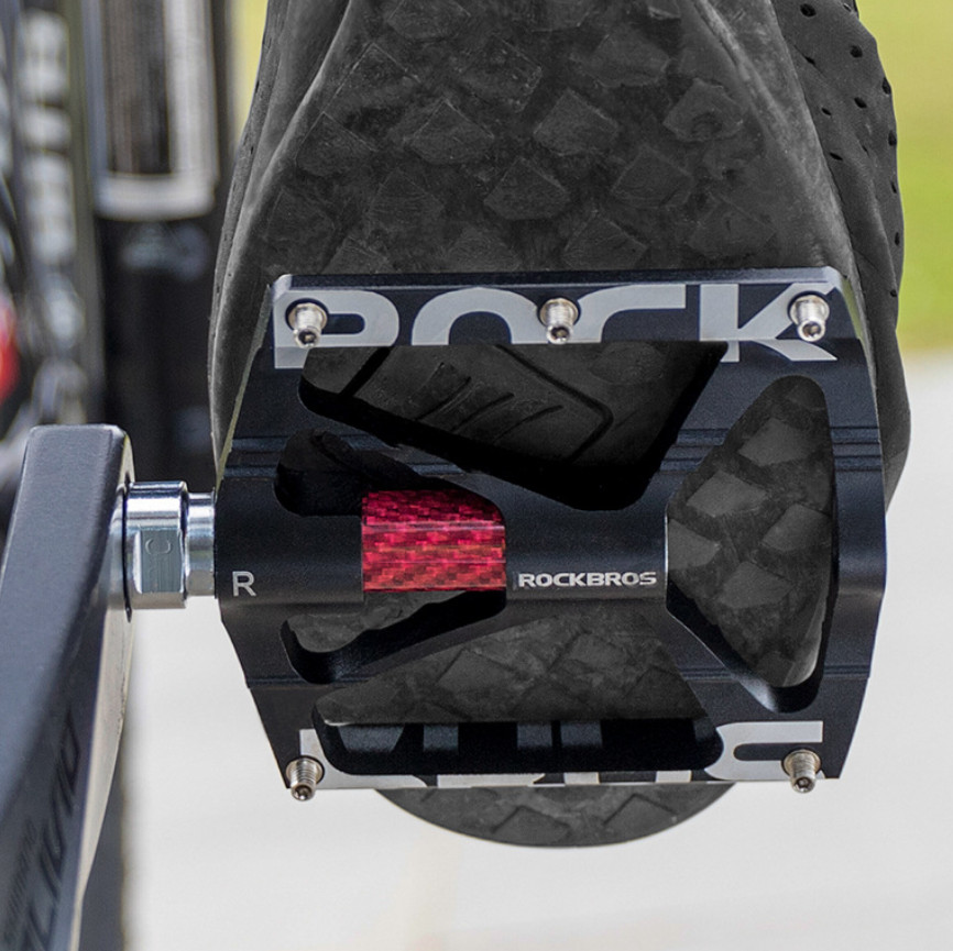 ROCKBROS Bike Pedals 9/16” Aluminum Alloy Bearing Non Slip Pedals Road Mountain