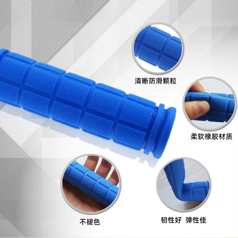 1Pair Bicycle Handlebar Grips Anti-skid Bike Handle Bar Grips Rubber Covers Fixe