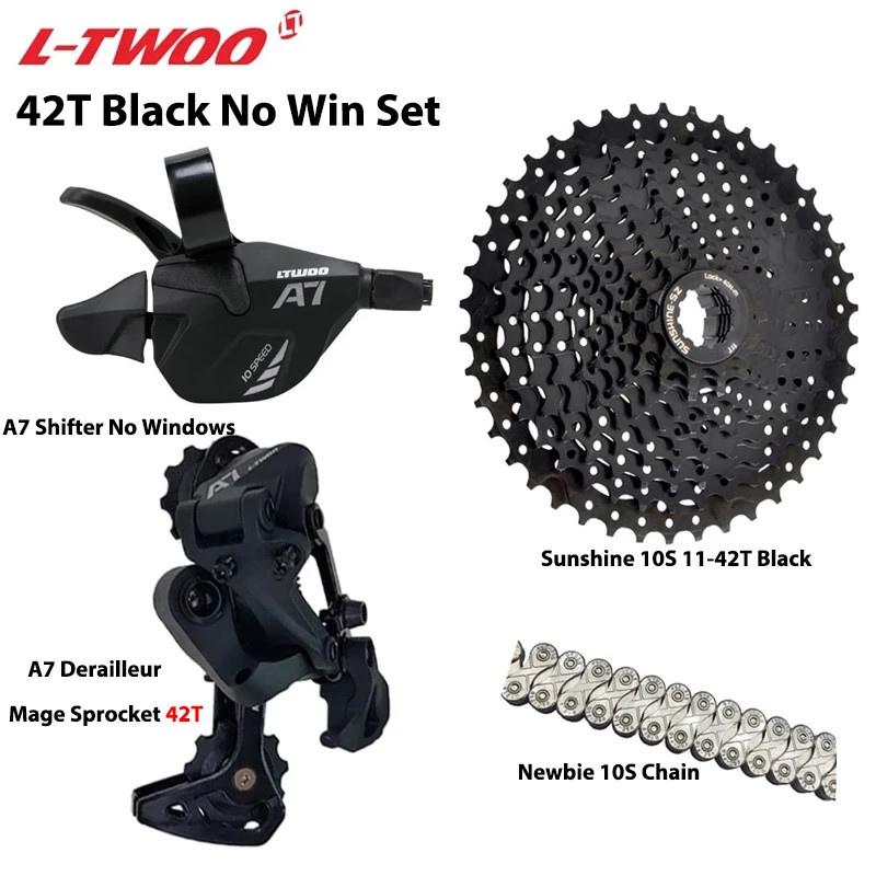A7 1X10S Groupset 10 Speed Shift Lever Derailleur SUNSHINE Cassette 36T 42T 46T