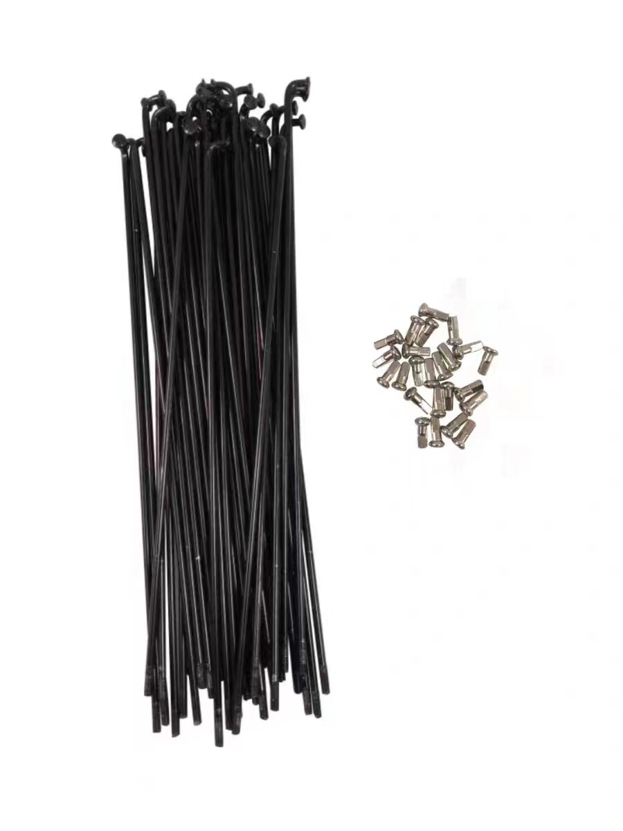 80-280mm 14G 2mm Black 36Pcs Electric Bicycle E-bike Wheel Tire Steel Spokes