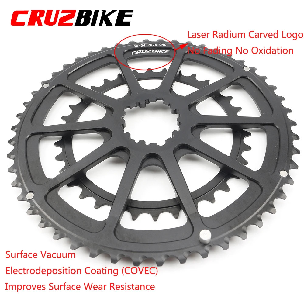 Road Bike 50-34T 52-36T 52-42T 53-39T Double Chainring for 9-12 Speed Crankset