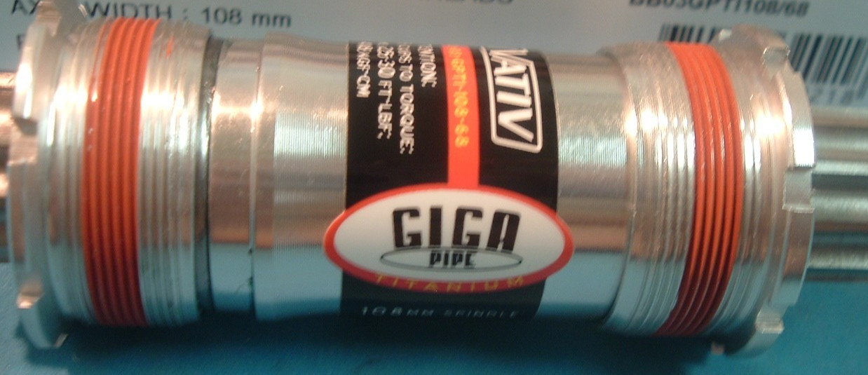 Truvativ Gigapipe Team Ti Sealed Cartridge NEW Bottom Bracket-ISIS 68x108MM -NIB
