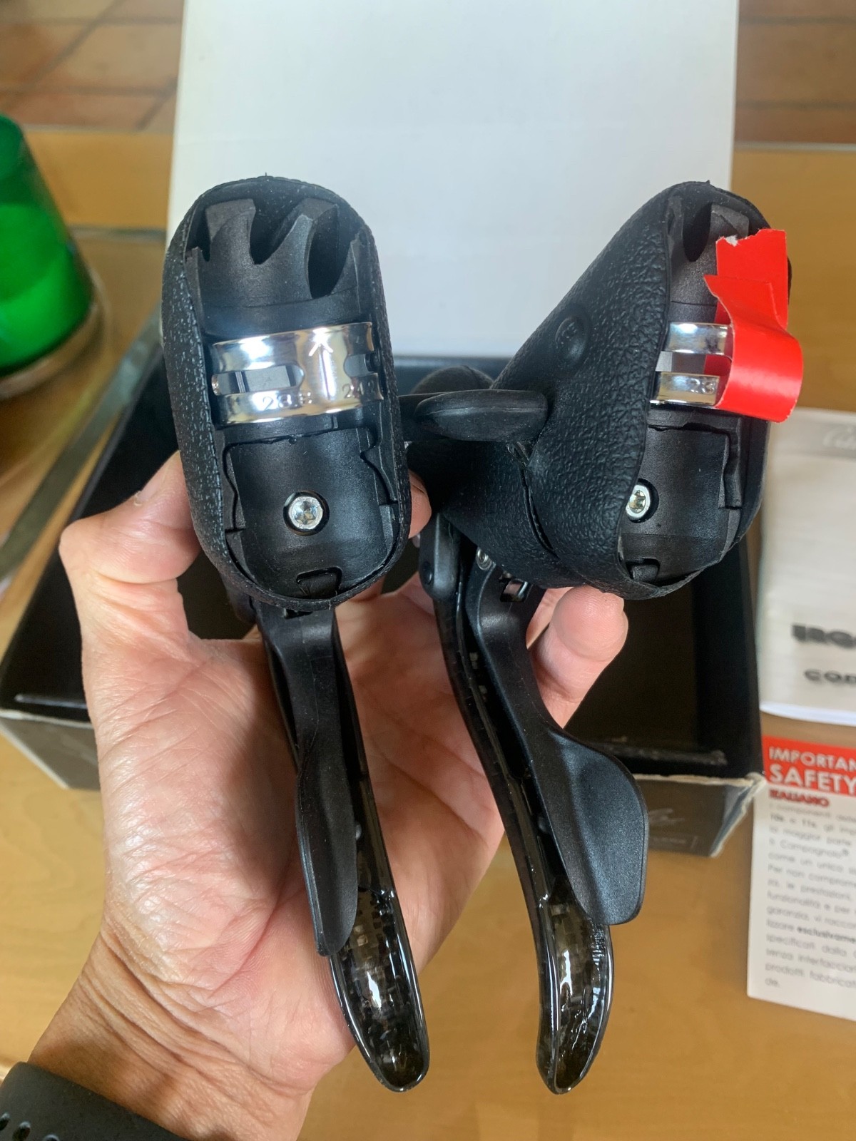 NOS RARE Campagnolo QS MICRON ULTRA Chorus 10 Speed Carbon Ergo Brake Shifters