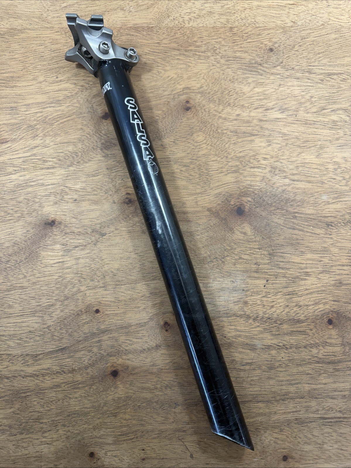Salsa Shaft Aluminum Seatpost 31.6mm 410mm Black 15mm Setback 2004