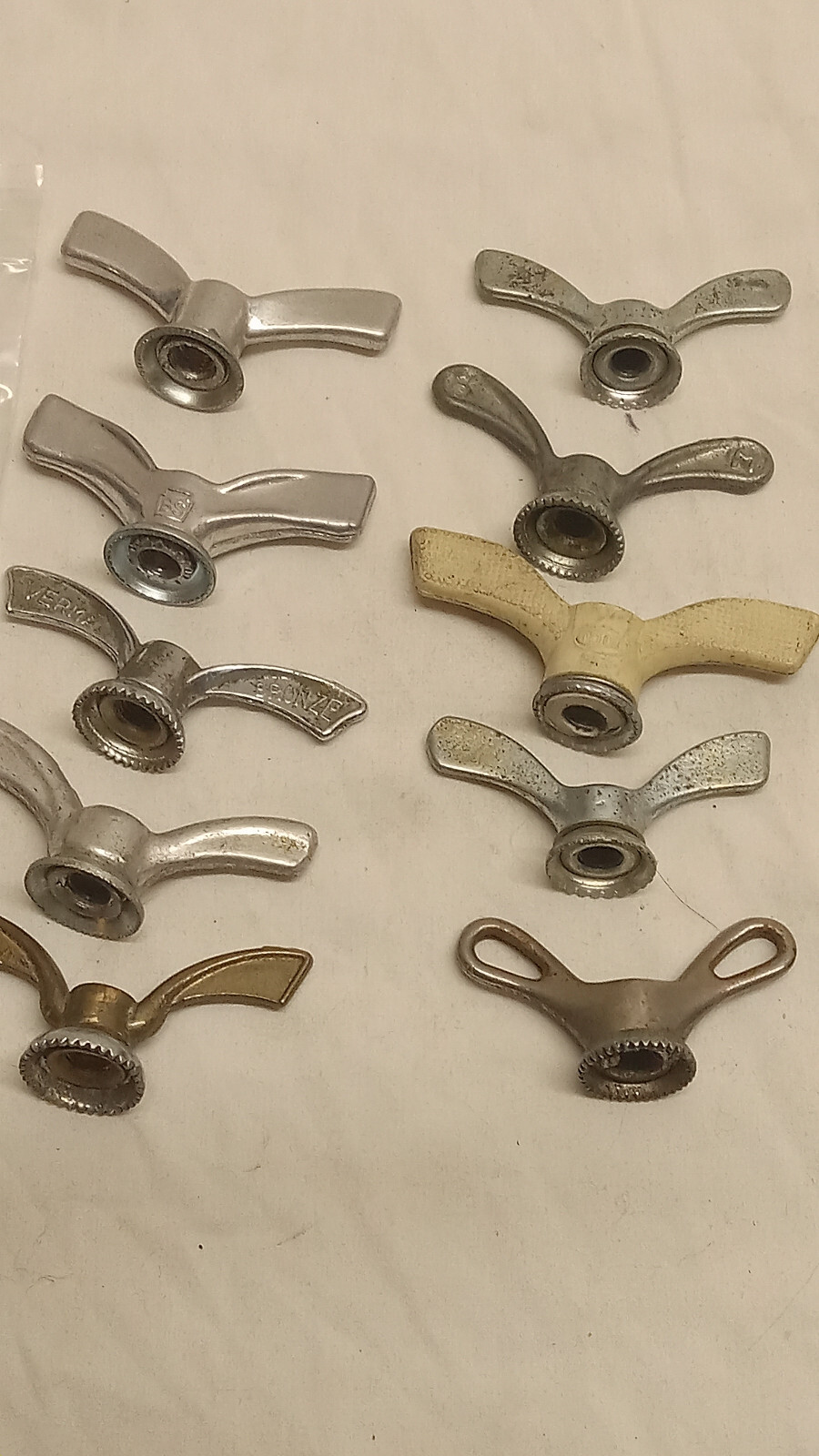 10 vintage Bicycle wing nuts M8 X 1.00 pitch no pairs