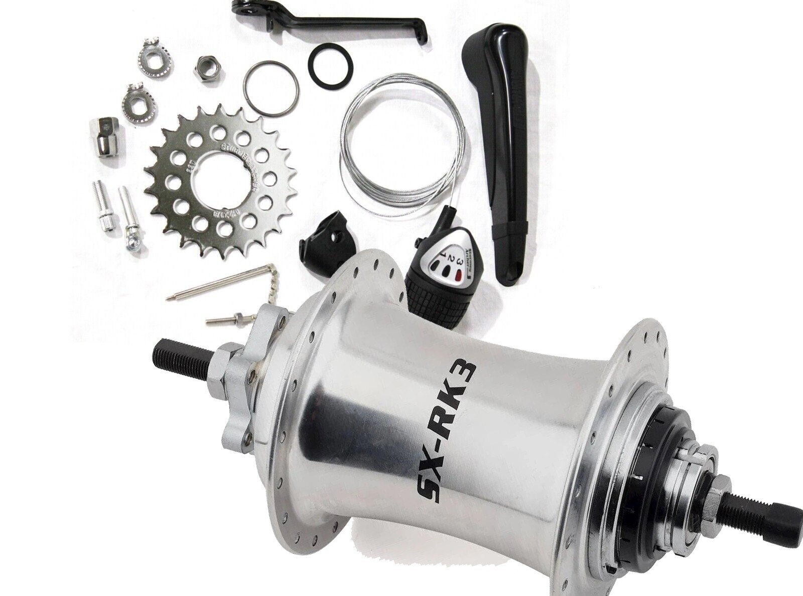 STURMEY ARCHER HUB SX-RK3 KIT [FAT HUB] 170MM INTERNAL GEARED 3 SPEED SET