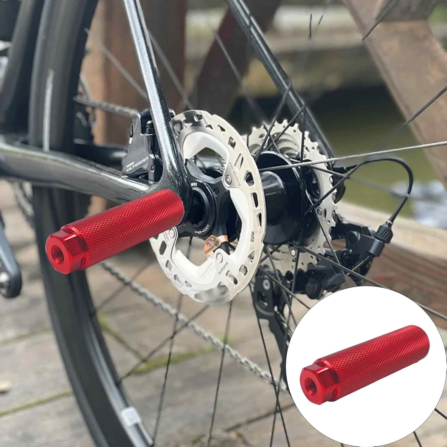 4Pcs Bike Pegs Aluminum Alloy Anti-Slip Bicycle Foot Pegs for BMX Mountain Bike