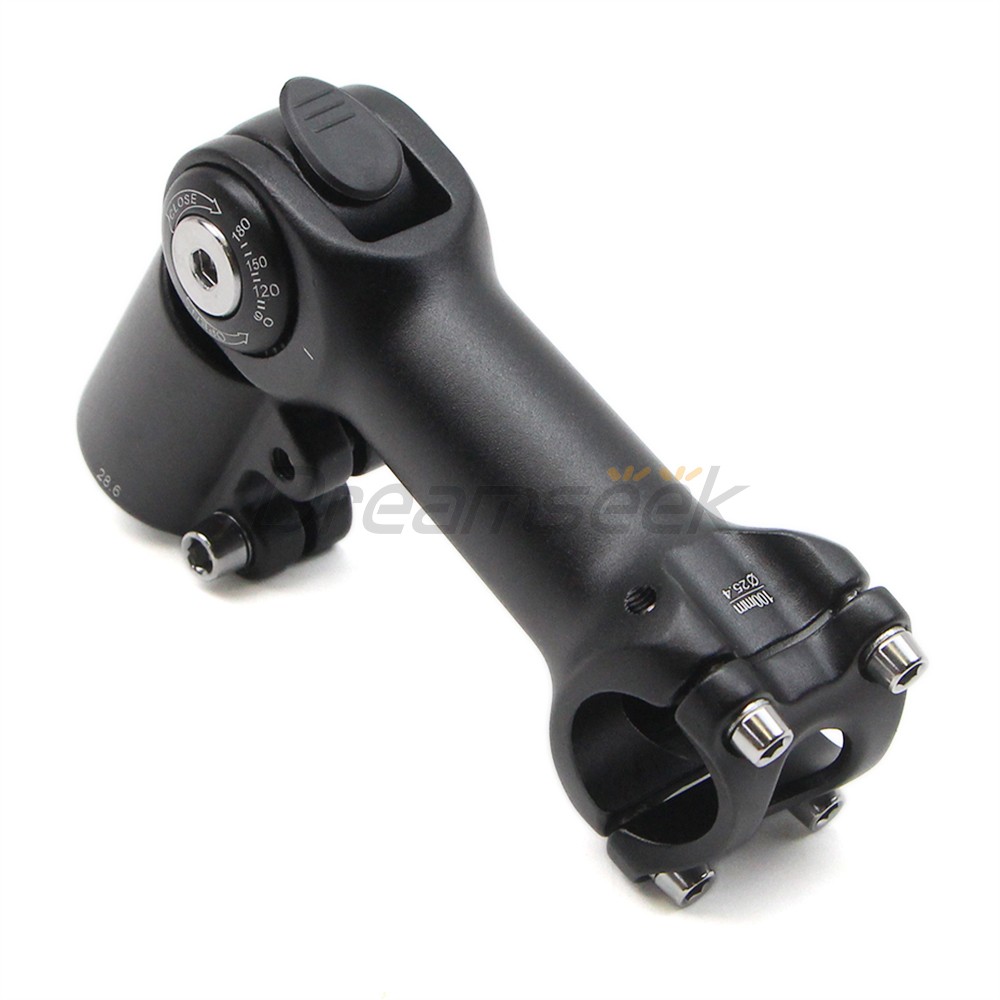 Bike Adjustable Stem MTB Road Bicycle Handlebar Riser 90-180 Degree 25.4/31.8mm