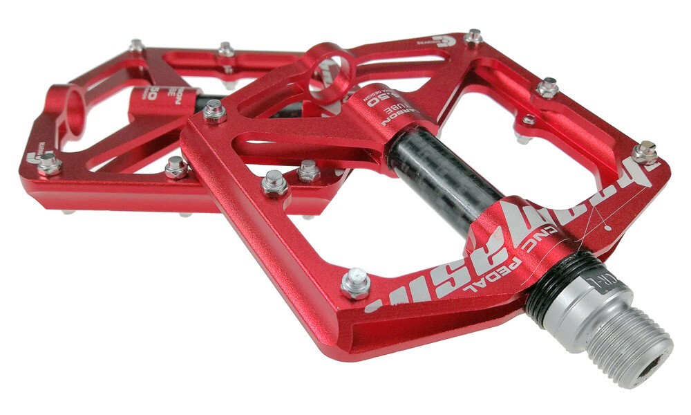 USA MTB Mountain Bike Pedals Aluminum Carbon Bicycle Flat Pedals 3 Bearings