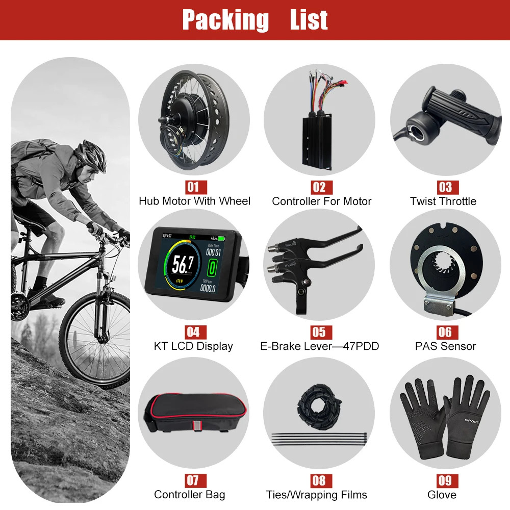 72V 5000W Snow Electric Fat Bike 20/24/26inch Brushless Rear Hub Motor Wheel