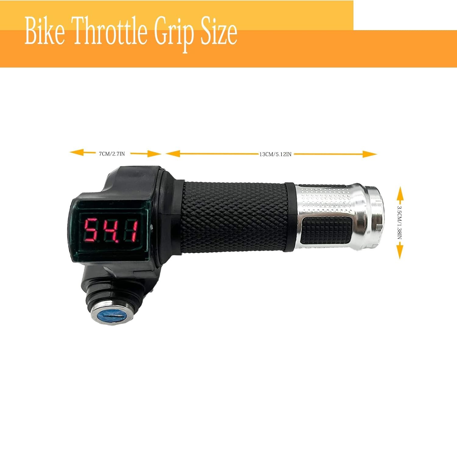 1 Pair EBike Throttle Grip, Universal Electric Bicycle Scooter Twist Handlebar w