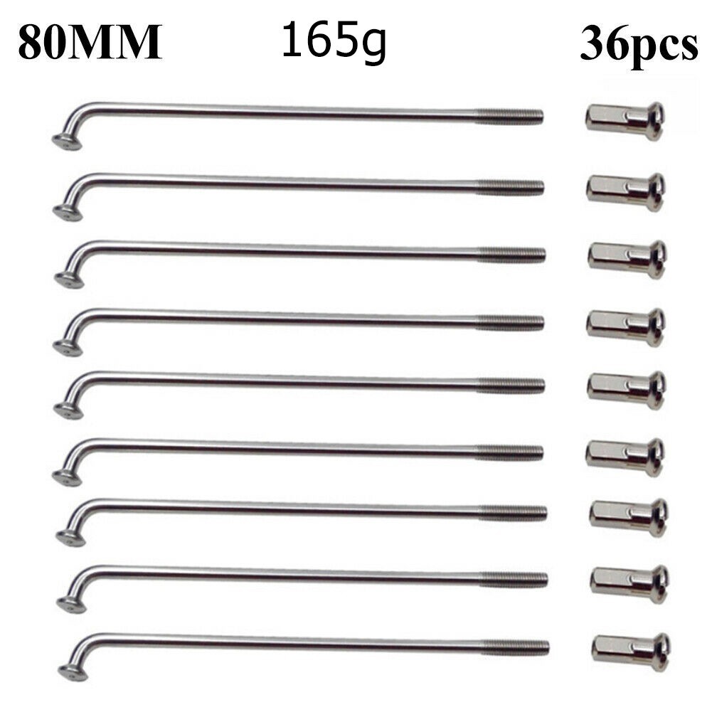Bicycle Spokes Wheel Rim Spokes 2.5mm 12G 12K Steel 80-305mm Load Wire New