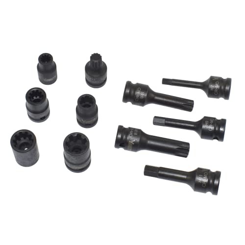 11PCS Brake Caliper Socket Kit, 1/2″ Square Drive Wrench Socket Kit 11pcs