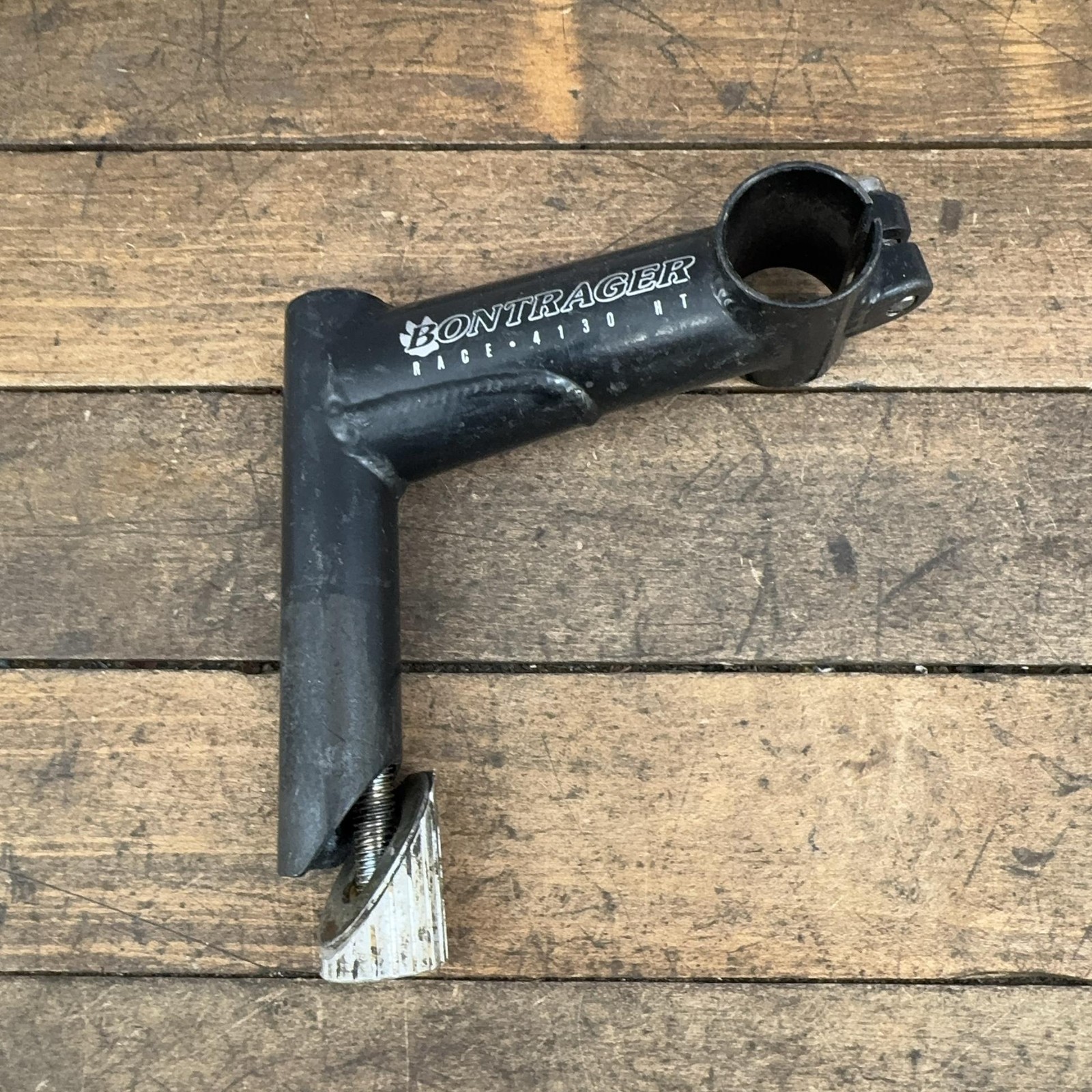 Vintage Bontrager Race 4130 Quill Stem 95mm 25.4 Clamp 1″ 22.2 Black Steel MTB