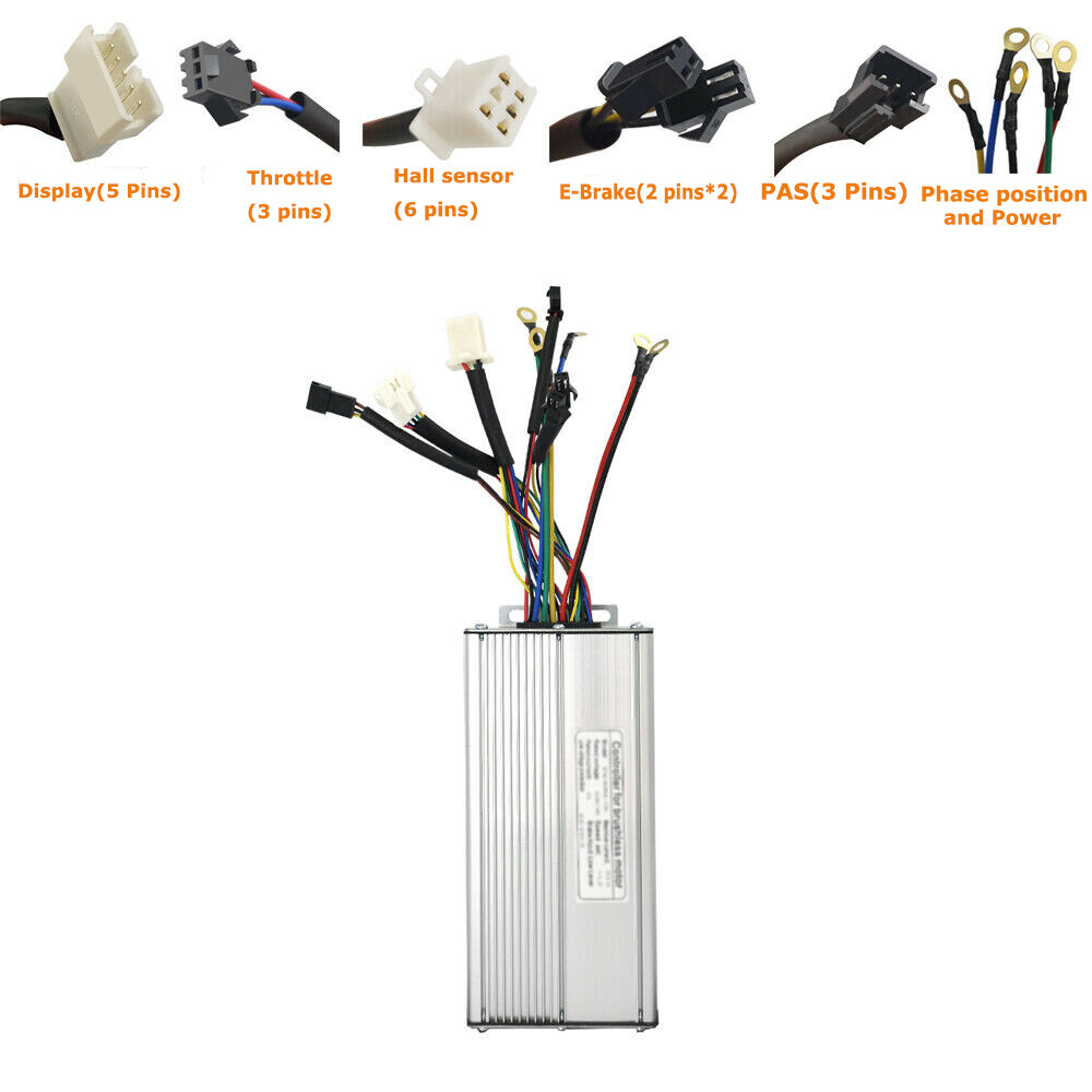 48V 36V 35A Controller 1500W 1000W 750W Brushless Motor E-bike Electric Bicycle