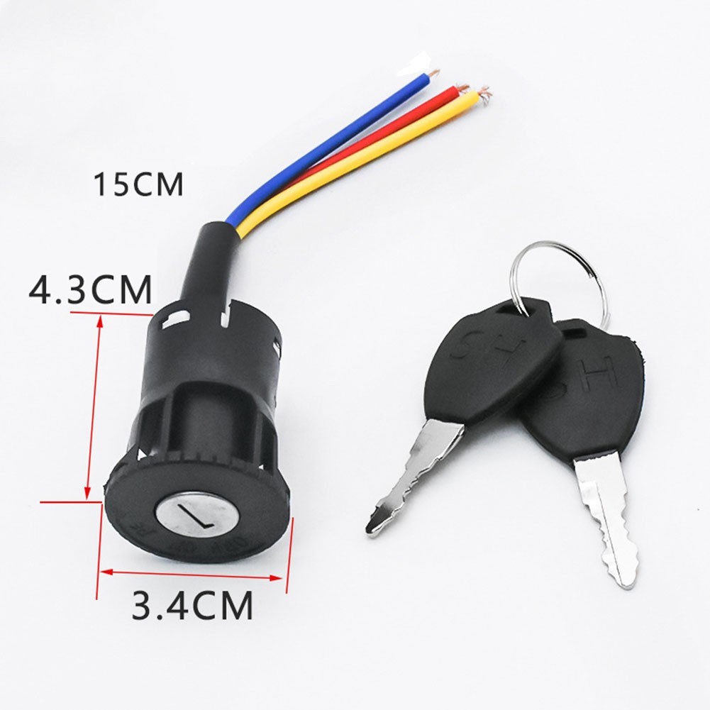 E-Bike Ignition Key E-Bike Lock Easy To Use New 3 Wire Easy To Install