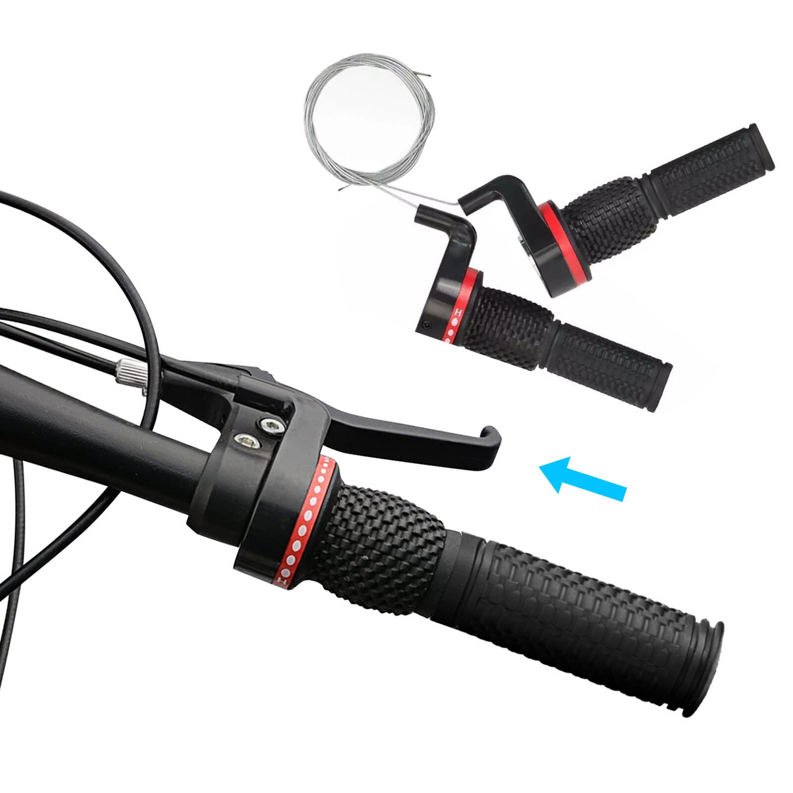 Bicycle Shift Levers Mountain Bike Handlebar Twist Grip Handle Gear Shifter Set