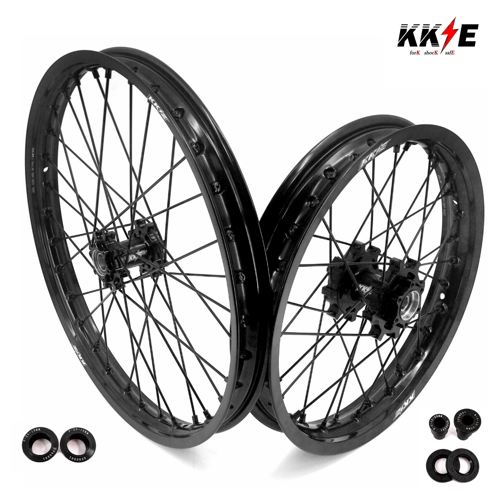 KKE 19/16 Rims for E-Ride PRO-SS 2.0 2024 Wheels Off-road Motorcycle Black Hubs