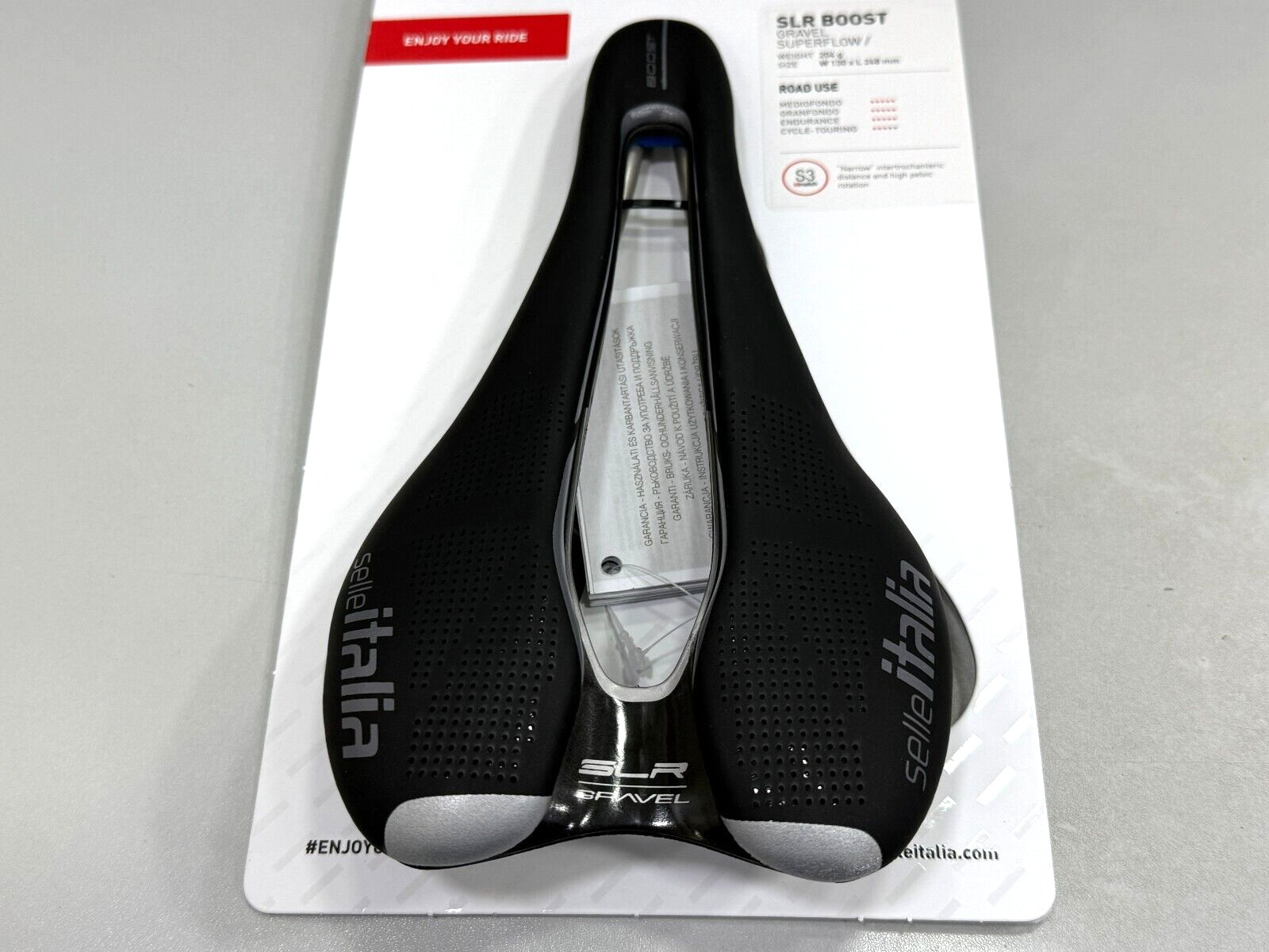 Selle Italia SLR Boost Gravel Ti316 Superflow S3 (130x248mm) Saddle (Black)
